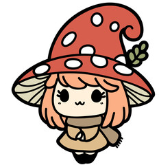 cute autumn fairy - layered cut file - fall clipart