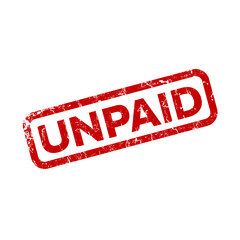 Unpaid - rubber stamp - vector illustration