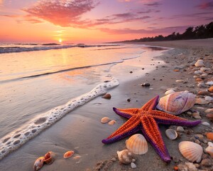 starfish on the beach