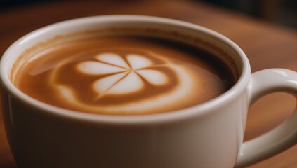 A cozy image of hot chocolate with a blurred soft focus style