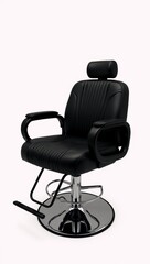 Fototapeta premium Ok Isolated stylized barber chair design in black and white