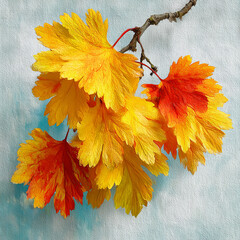 yellow Maple Leaves Texture for Autumn Seasonal Backdrop