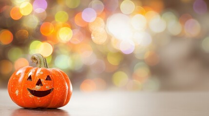 Halloween Pumpkin Background with Copyspace for Custom Text or Design