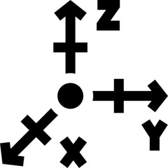 Obraz premium Mathematical Cartesian Axes