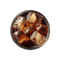 Iced dark drink in a glass