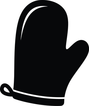 black oven mitt cooking kitchenware clip art preview