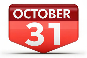 Fototapeta premium October's End Date A Calendar Displaying the Thirty First Day of the Month Symbolizing the Completion of a Month
