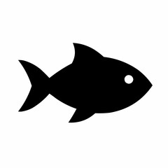 Isolated marine wildlife vector illustration with a cartoon shark and other sea animals