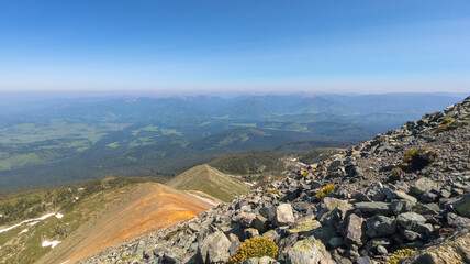 mountain landscape with blue sky