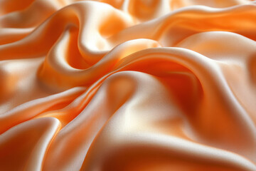 Fototapeta premium Close-up of white and orange silk.