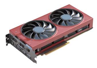  High-Performance Graphics Card Modern Design White Background PNG