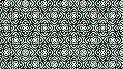 A repeating Islamic geometric pattern in the form of a woven square and rhombus, with a layered 3D shadow effect and white gradient light in the center as the center of focus.