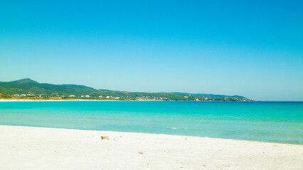 Coast of Tuscany. Beautiful sandy beach in Vada. Italy