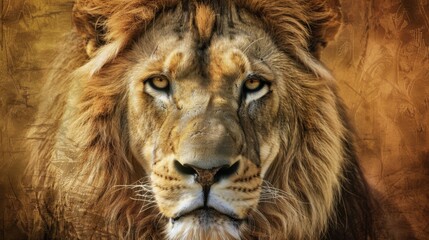 Fototapeta premium Fun and Furry: Playful Lion Illustrations for Wildlife Art