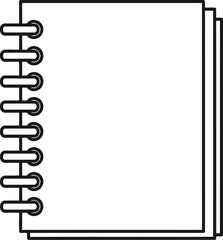Minimalist notebook with spiral binding, blank pages for writing notes