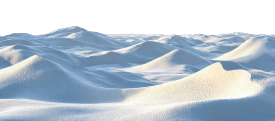 Snowy, undulating landscape