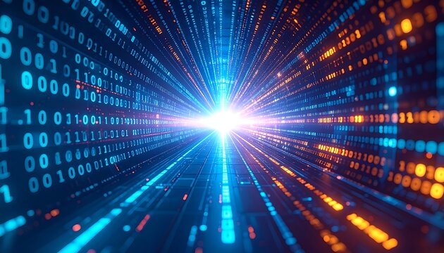 Digital tunnel of binary code