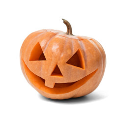 Smiling Jack-O'-Lantern with Carved Face