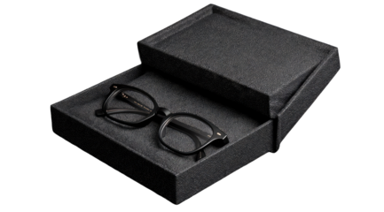 Dark gray eyeglasses case