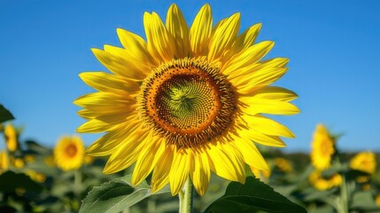 Obraz premium Bright Sunflower Close-Up - Summer Floral Macro Photo