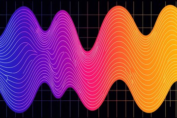 Abstract Vibrant Waveform Gradient Background Design