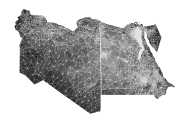  Minimal clean Egypt map outline in dark grey color, PNG white background