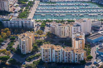 Naklejka premium vue aérienne de Carnon au sud de la France