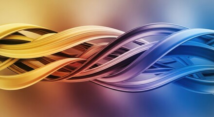 Naklejka premium Colorful Abstract Twisted Fiber Optic Cables Artistic Background