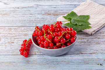 Raw ripe sweet juicy red currant