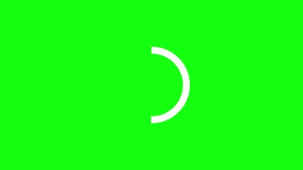 Circle loading bar animation from of completion. white color Circle loading bar icon animation on green background. 4k video.... - Powered by Adobe