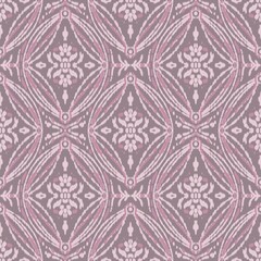 Fototapeta premium Ikat Seamless Pattern • Bohemian Textile Design • Traditional Fabric Texture • Digital Background for Print and Crafts