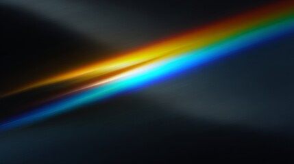 Naklejka premium Glowing prism rainbow light background with colorful overlay and dreamy spectrum leaks. Abstract glowing design with vibrant prism colors, radiant gradient backdrop, fantasy shine, magical reflection