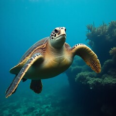 Obraz premium green sea turtle