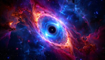 A vibrant, swirling cosmic eye
