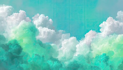 Vibrant, painted cloudscape