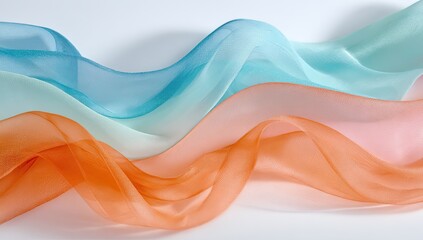 Obraz premium Soft, flowing fabric in pastel hues