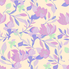 seamless pattern with flowers
