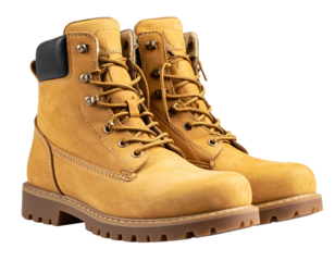  “Outdoor Hiking High-Top Boots with Warm Inner Lining, isolated on transparent background”.