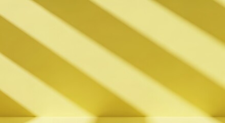 Bright Yellow Background with Diagonal Shadows Creating a Dynamic and Vibrant Visual Impact for Creative Designs and Art Projects