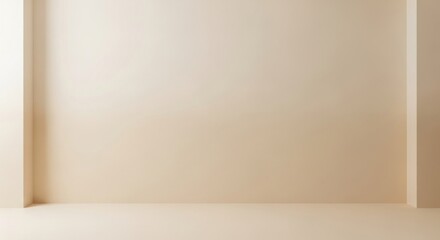 Minimalistic Background with Soft Beige Tones and Smooth Surface Ideal for Product Showcase or Creative Display in Studio Environment
