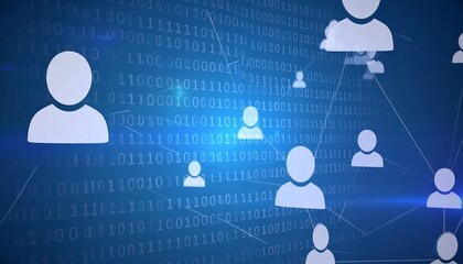 Abstract digital network of connected users