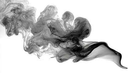 Abstract ink flowing, swirling