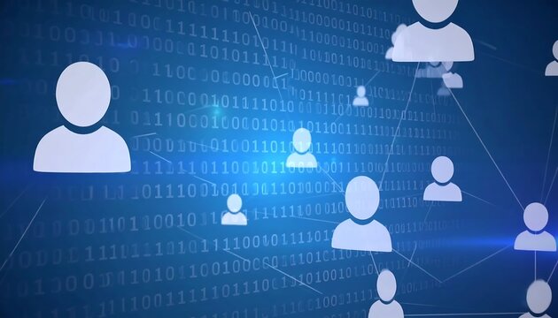 Abstract digital network of connected users