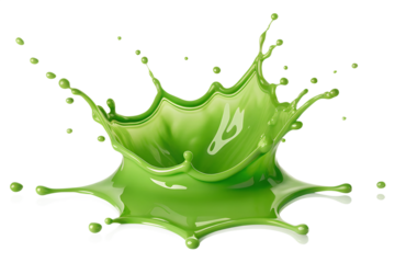 Green Liquid Sauce Splash HD PNG, isolated on a transparent background