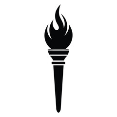 vector illustration of a burning match