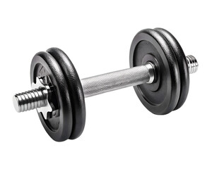 Fototapeta premium A dumbbell, representing weight training or fitness., isolated on a transparent background