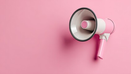 Pink megaphone on a pink background (5)