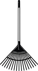 hand drawn leaf collecting tool vector illustration