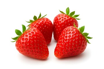 strawberries isolated on white background