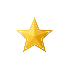 Obraz premium Golden Star on White Background 1 graphic design success illustration element golden icon star shape image simple festive holiday vector